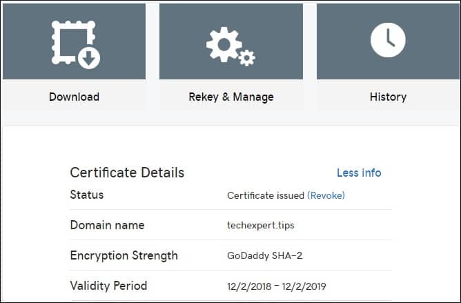 GoDaddy Certificate Download GoDaddy Certificate Download