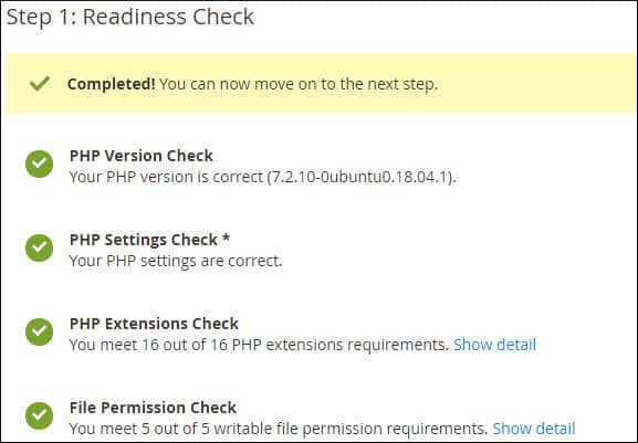 Magento PHP Readiness check