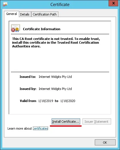 Squid Certificate installation