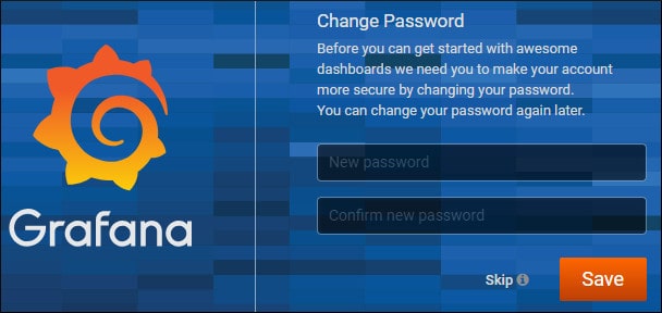 Grafana Default password change