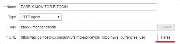 Zabbix monitor bitcoin price