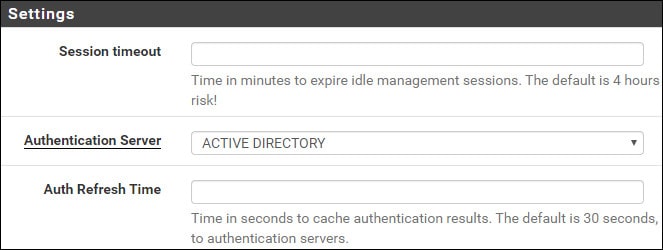 pfsense active directory authentication settings pfsense active directory authentication settings