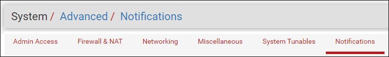 pfsense email notification pfsense email notification