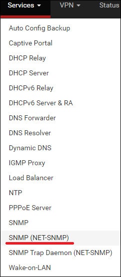 pfsense net-snmp menu pfsense net-snmp menu
