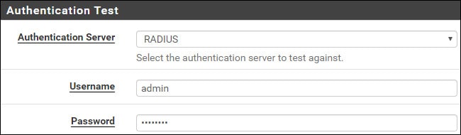 Pfsense Freeradius authentication test Pfsense Freeradius authentication test