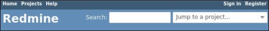 Redmine web interface