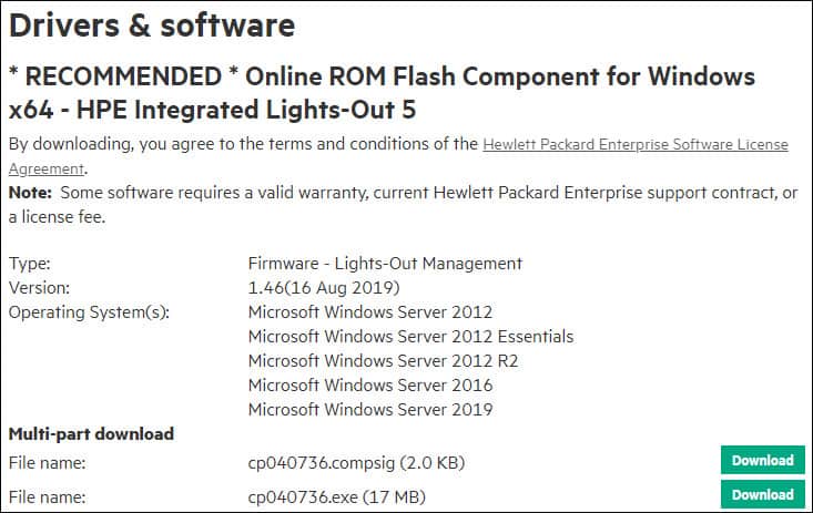 ilo 2 firmware 2.29 download