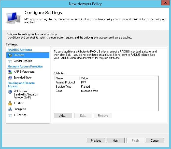pfsense radius network policy settings nps pfsense radius network policy settings nps