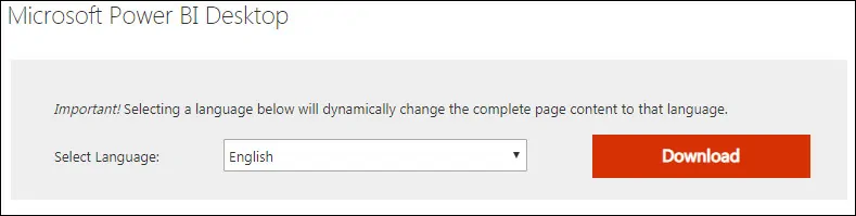 power bi download language