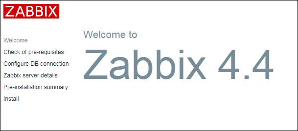 zabbix 44 install