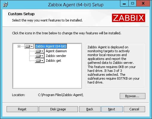 zabbix agent msi installation windows