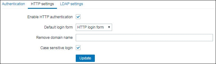 zabbix http authentication