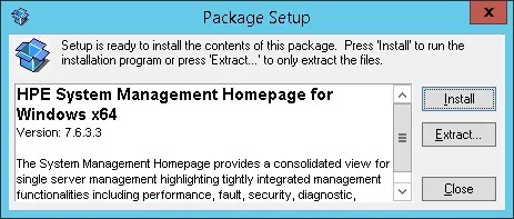 HPE System Management Homepage install