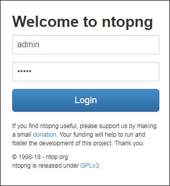 ntopng login