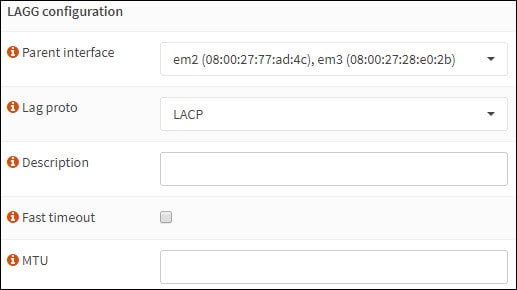 opnsense link aggregation configuration
