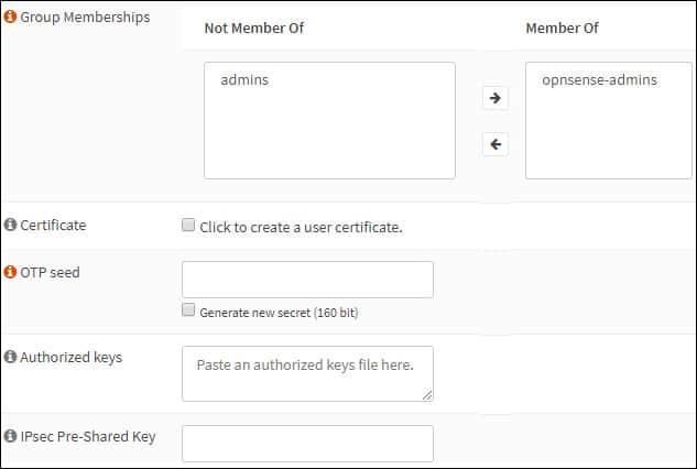 opnsense radius user group