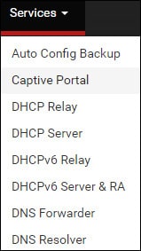 pfsense captive portal menu pfsense captive portal menu