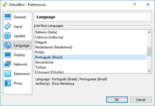 virtualbox language configuration