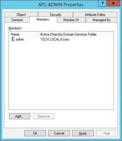 APC UPS Active directory authentication