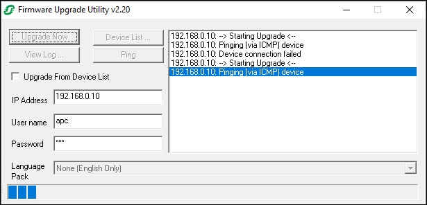 APC UPS NMC2 Firmware upgrade