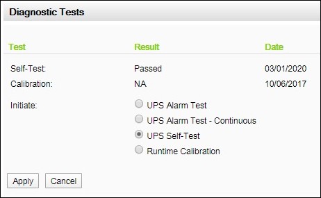 APC UPS Self-test