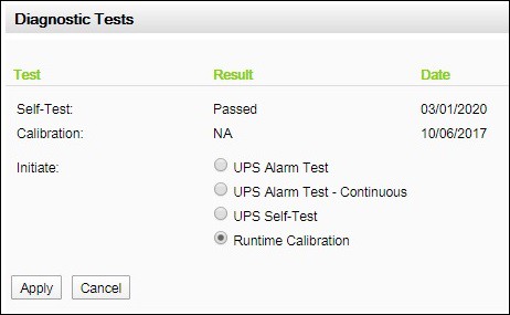 APC UPS runtime calibration