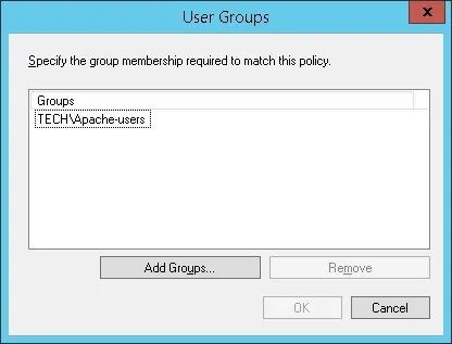Apache Active directory authentication group
