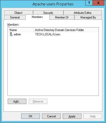Apache Active directory user authentication