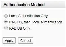 apc radius authentication method
