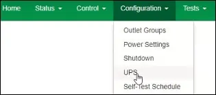 apc ups configuration menu