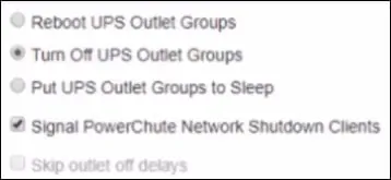 apc ups turn off outlets