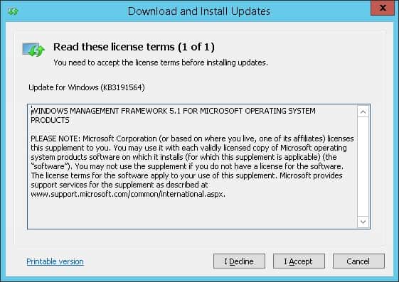 Windows Management Framework installation Windows Management Framework installation