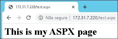 IIS ASPX test