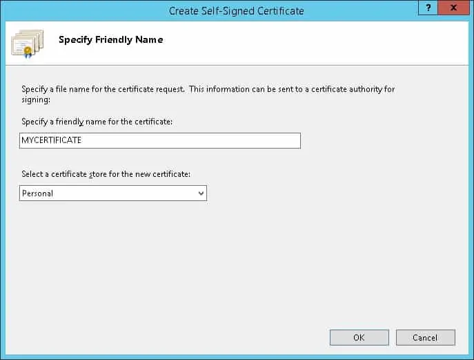 IIS HTTP Certificate