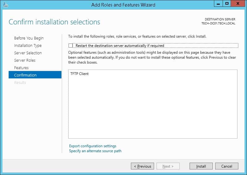 Tftp client install windows server Tftp client install windows server