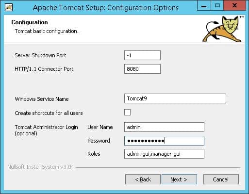 Tomcat Configuration Windows
