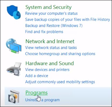 Windows 10 - Control panel Windows 10 - Control panel