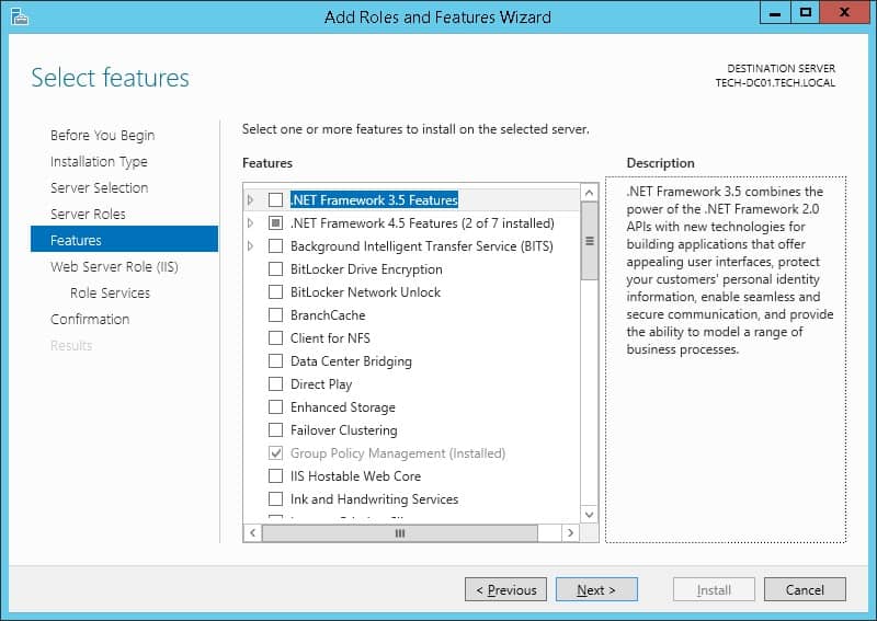 Windows 2012 - Features