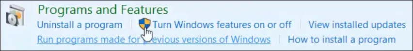 Windows - Program and features