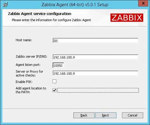 Zabbix Monitor IIS