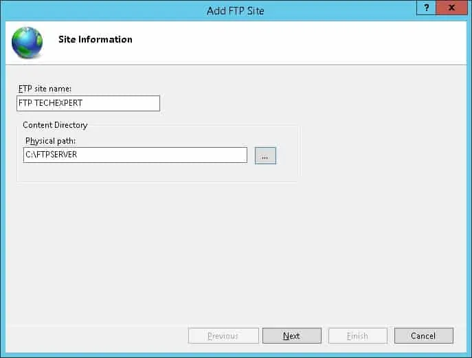 Windows - Add FTP SITE