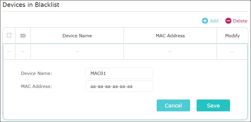 AC1200 - Block Mac address AC1200 - Block Mac address
