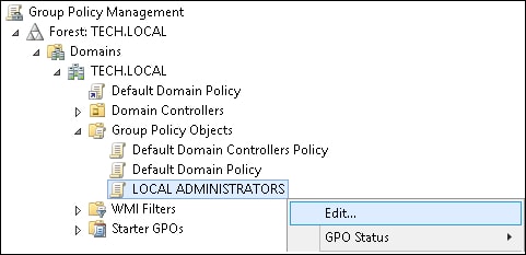 GPO - Configure local administrators GPO - Configure local administrators