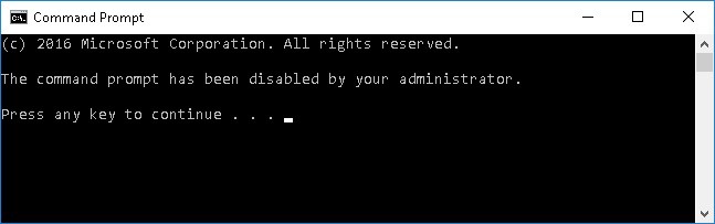 GPO - Disable command prompt access