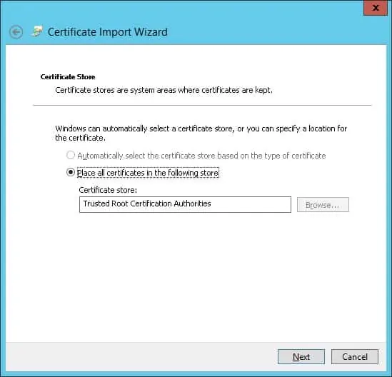 GPO - Root certificate place
