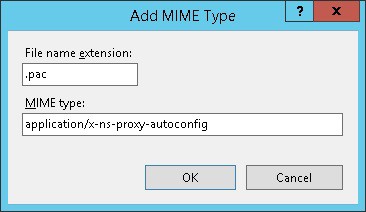 IIS - Proxy Auto-configure script