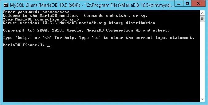 MariaDB Windows Command-line