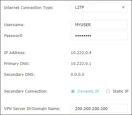 TP-Link - VPN Client configuration