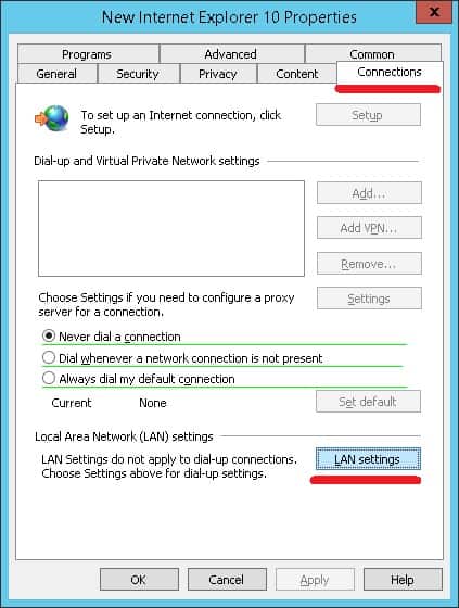 Windows Proxy configuration