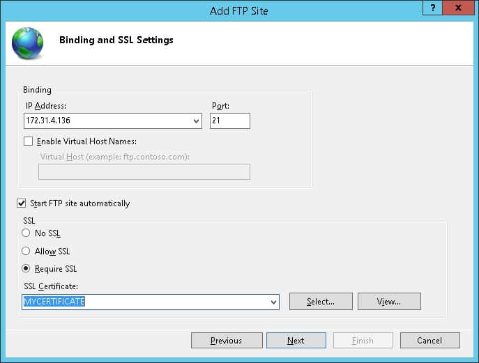 Windows - Secure FTP server SSL